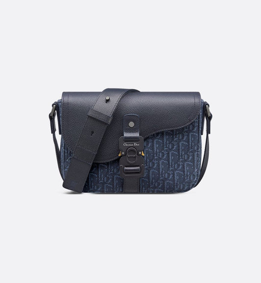 Sac Messenger à rabat Saddle Small bleu marine
