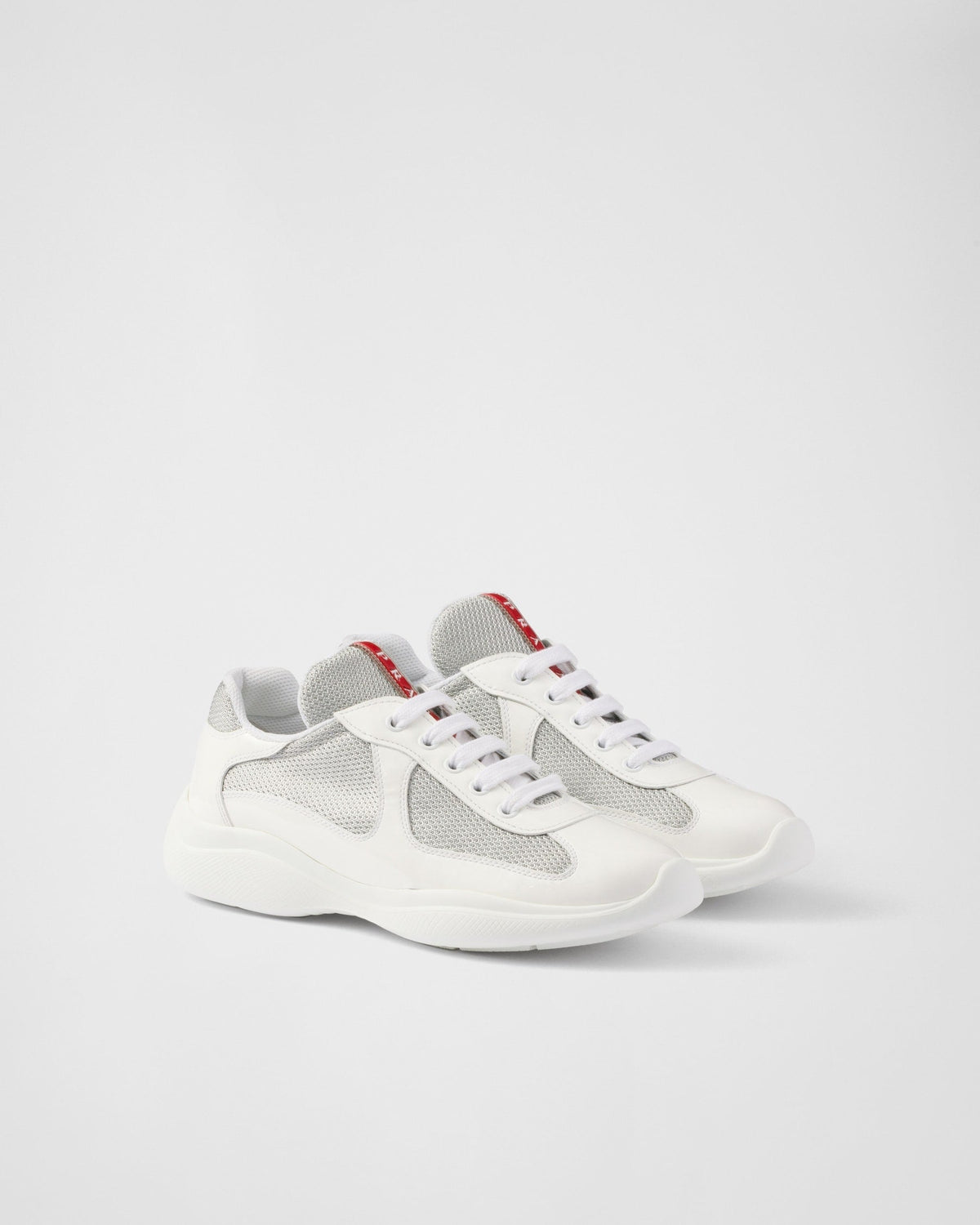 Baskets Prada America’s Cup en tissu Bike blanc