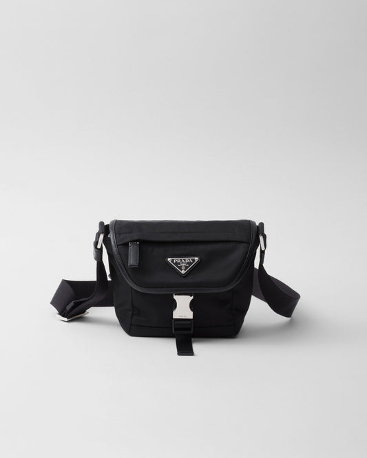 Sac porté épaule en Re-Nylon et cuir Saffiano - #7