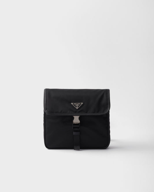 Sac porté épaule en Re-Nylon et cuir Saffiano - #13