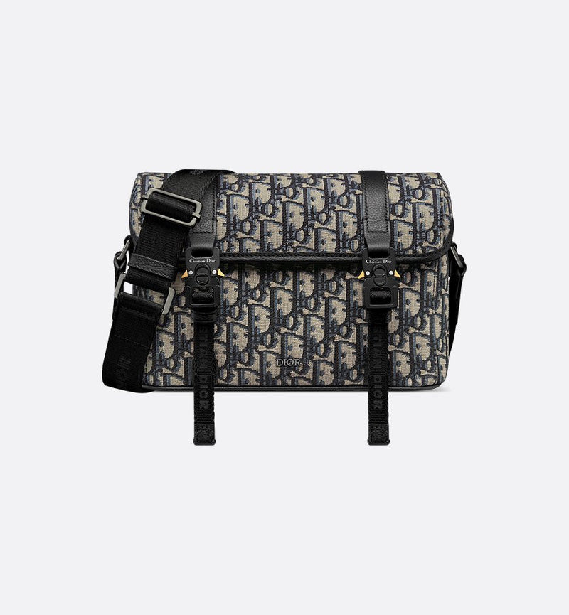 Sac Messenger à rabat Dior Hit The Road Noir et Beige